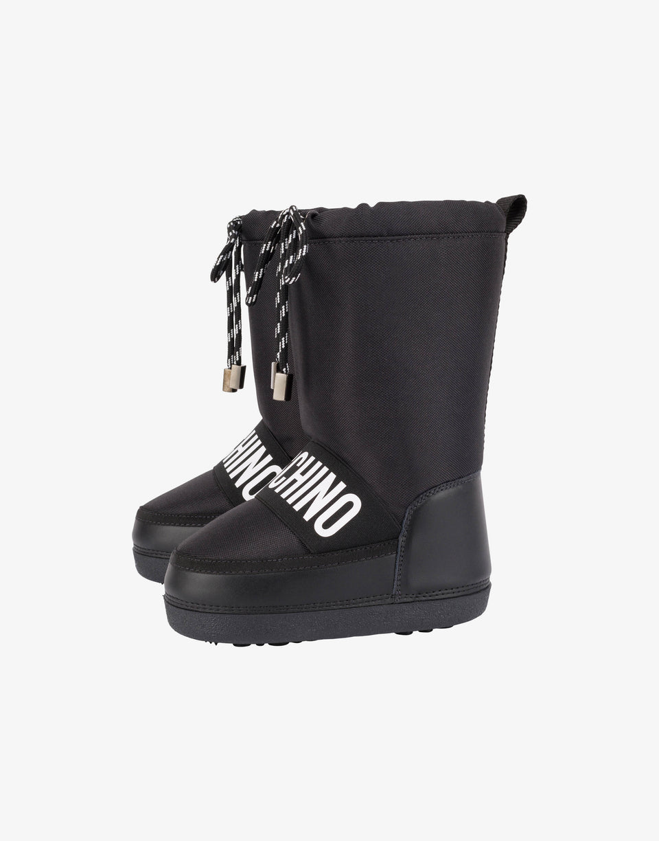 弹力带雪地靴 黑色 Moschino 0