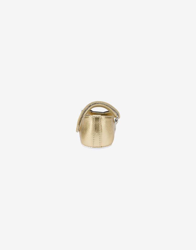 Mary-Jane-Ballerinas Metallic Teddy Bear Gold Moschino 2
