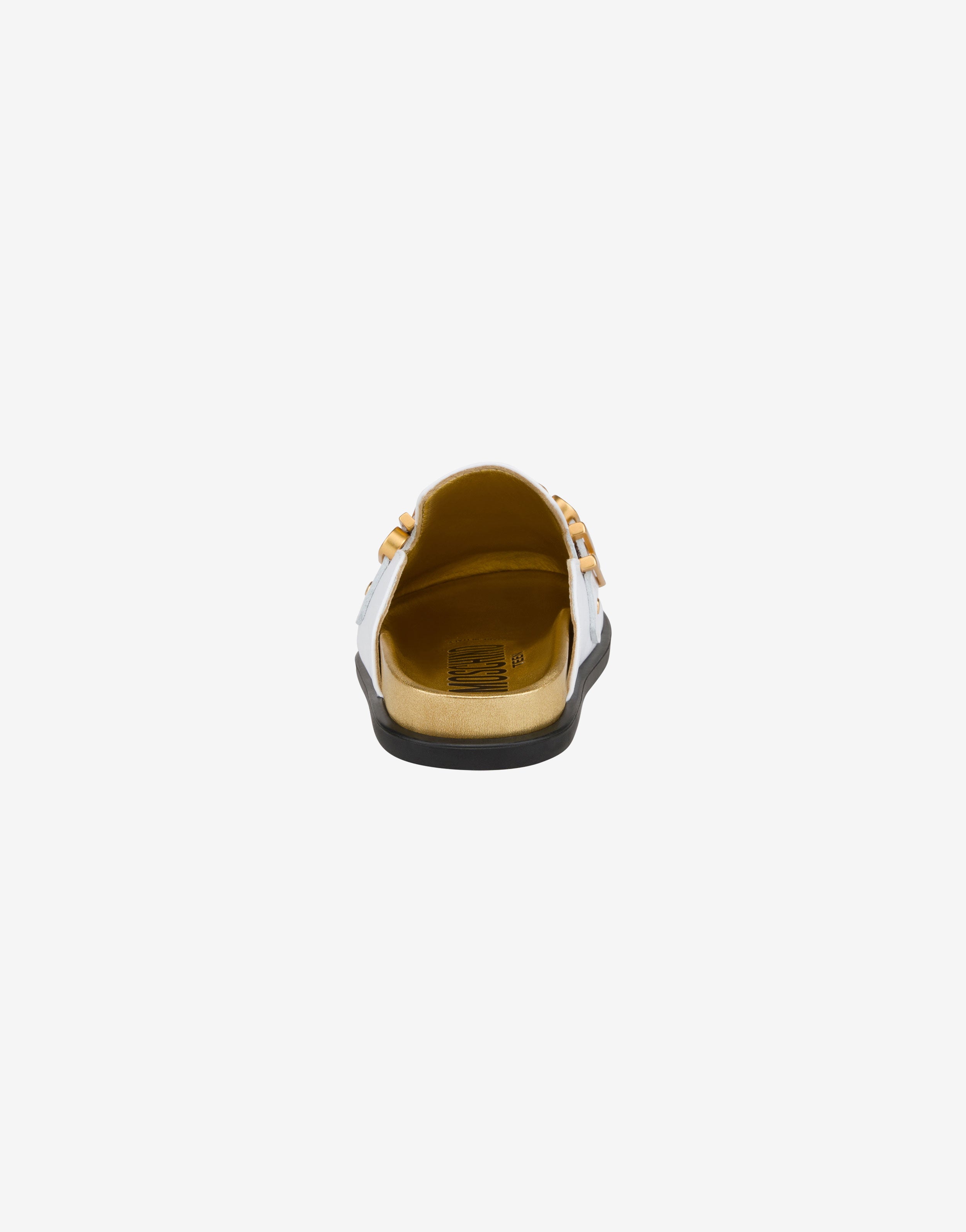 Lettering Logo calfskin mules | Moschino