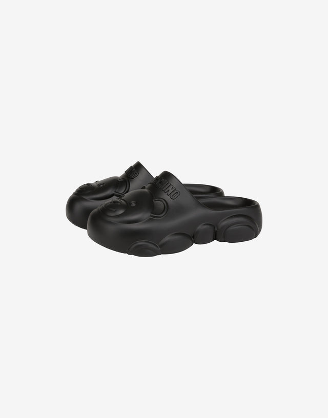 Sabot Gummy Teddy Bear Schwarz Moschino 0