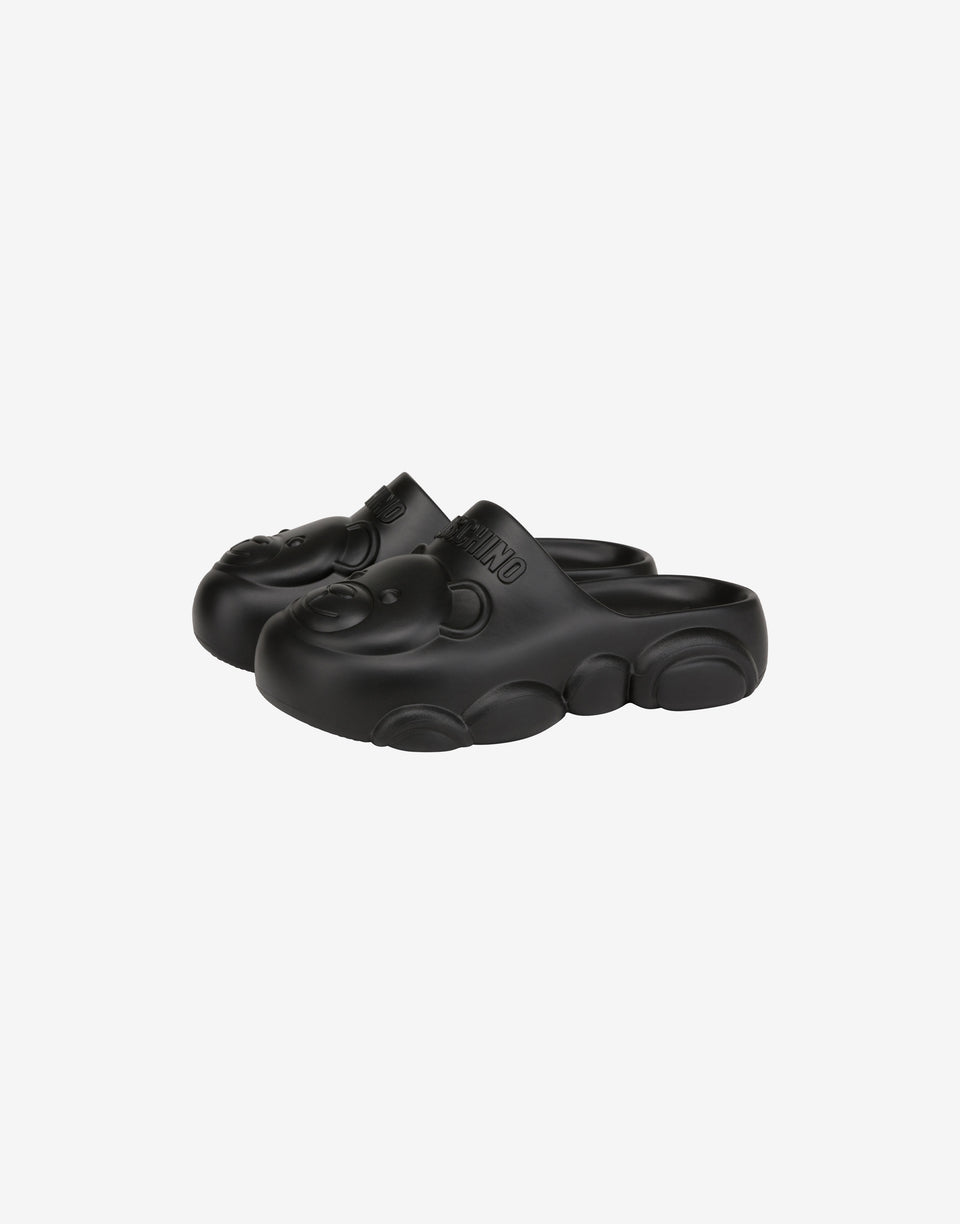 Gummy Teddy Bear mules Black Moschino 0