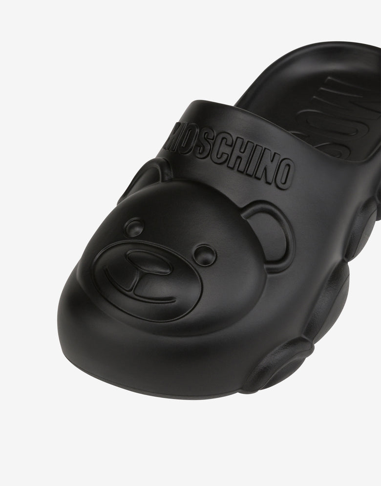 Gummy Teddy Bear mules Black Moschino 3