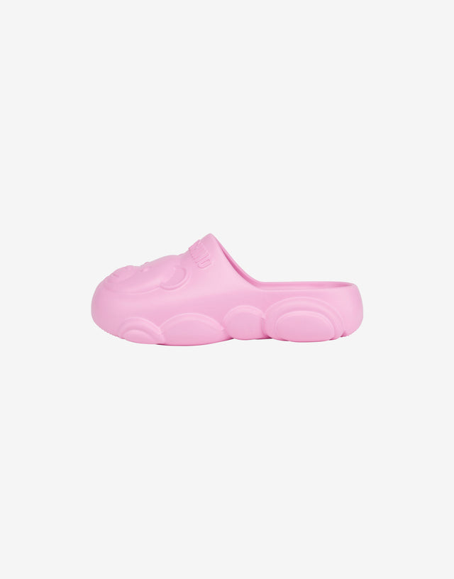 Sabot Gummy Teddy Bear Pink Moschino 1