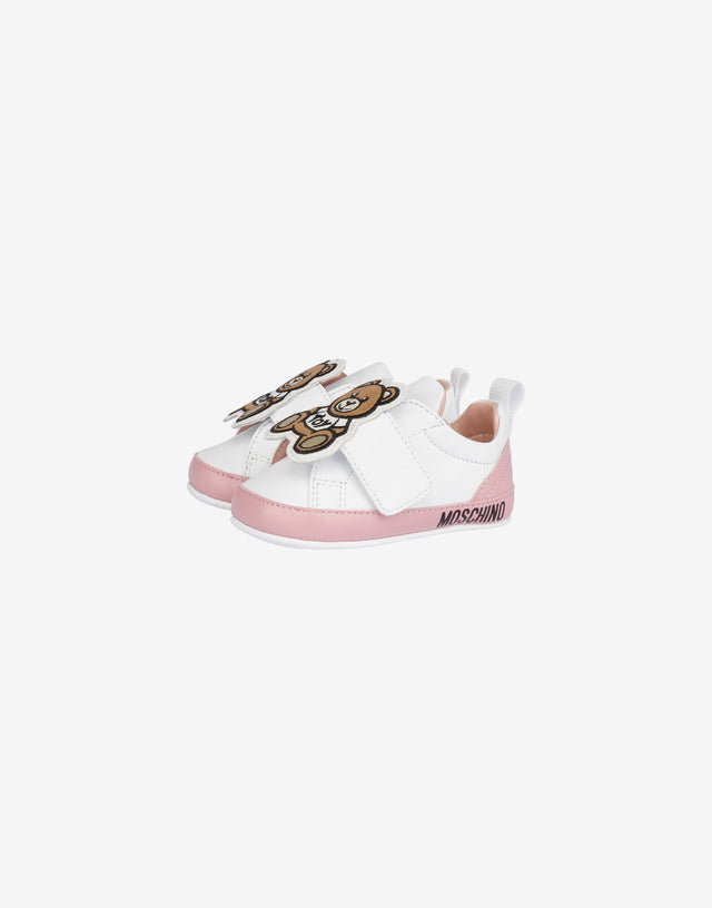 Sneakers in nappa Teddy Patch Rosa Moschino 0
