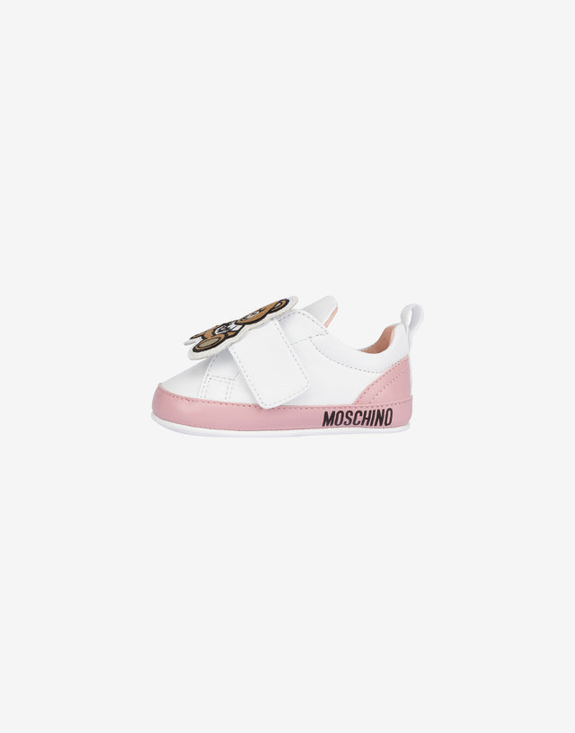 Sneakers in nappa Teddy Patch Rosa Moschino 1
