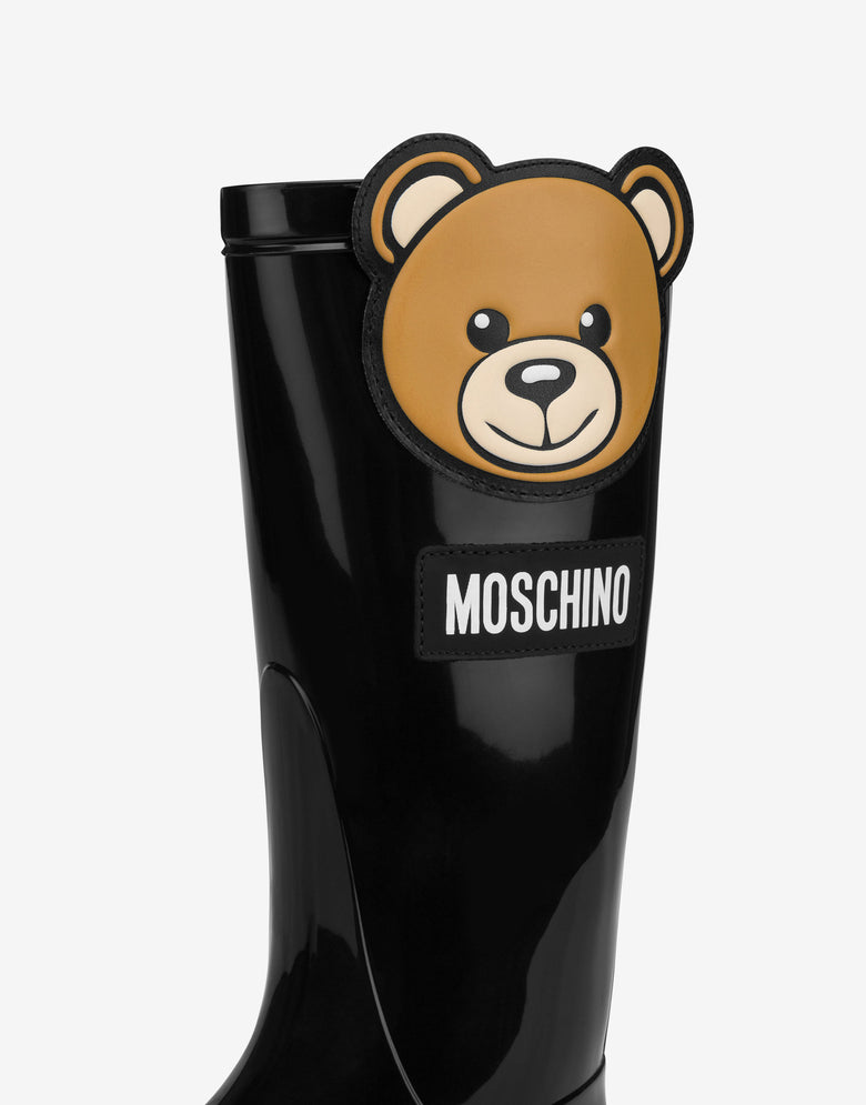 Stivali da pioggia Teddy Patch Nero Moschino 3