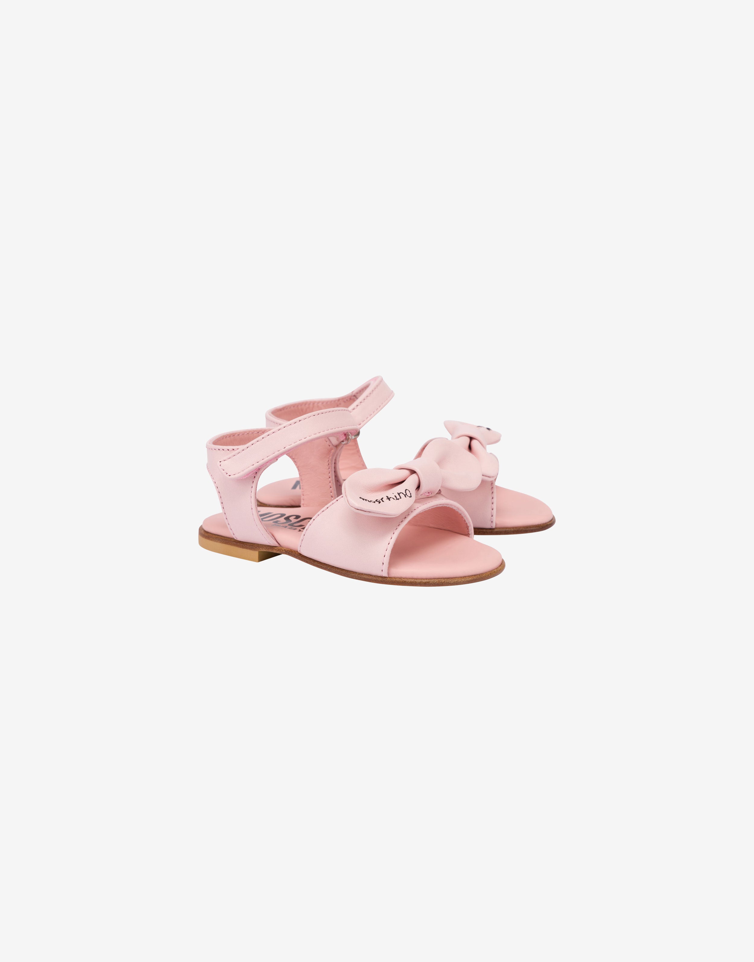 Calfskin sandals with bow | Moschino