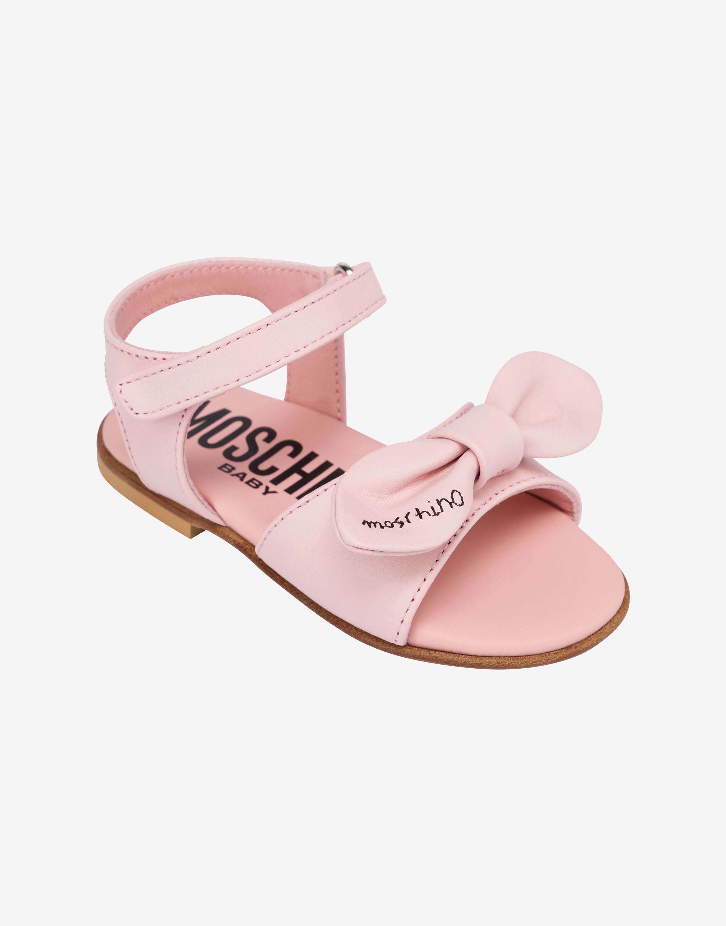 Calfskin sandals with bow | Moschino