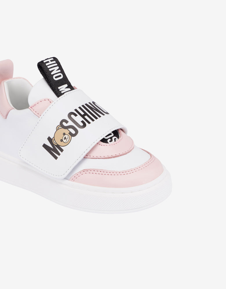 プリントカーフスキン製トレーナー ホワイト Moschino 3