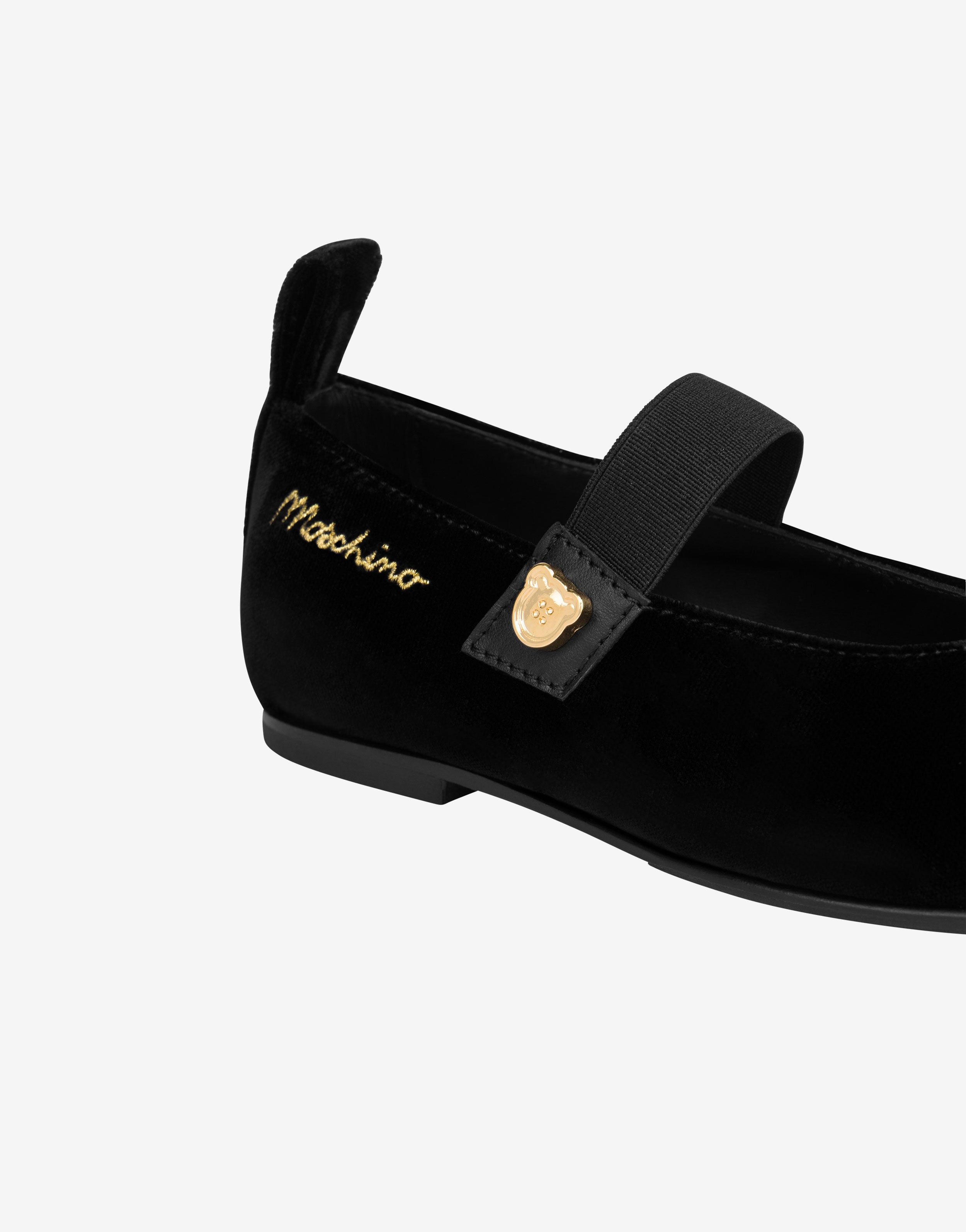 Velvet Mary Jane ballet flats | Moschino