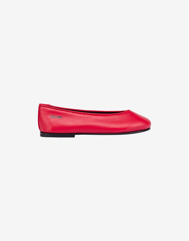 Ballettschuhe aus Ziegenleder Rot Moschino 1