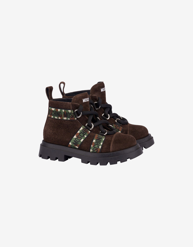Wildleder-Stiefeletten Braun Moschino 0