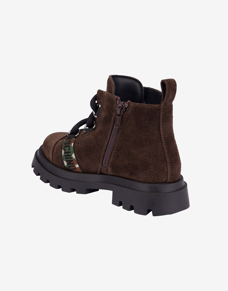Wildleder-Stiefeletten Braun Moschino 3