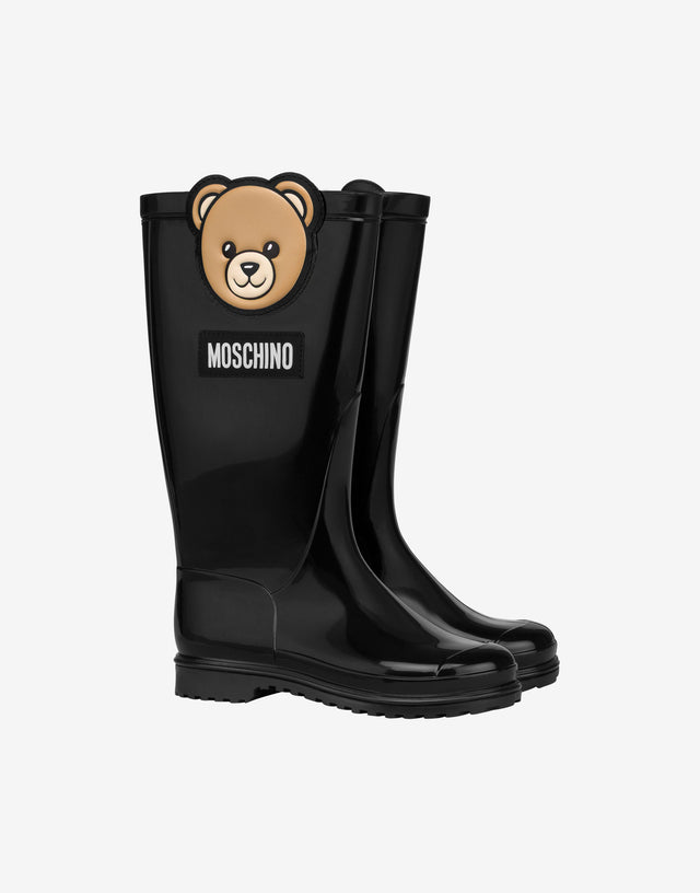PVC rain boots Black Moschino 0