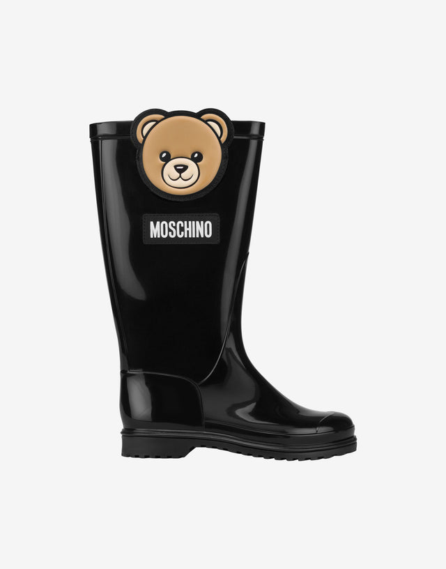 PVC rain boots Black Moschino 1