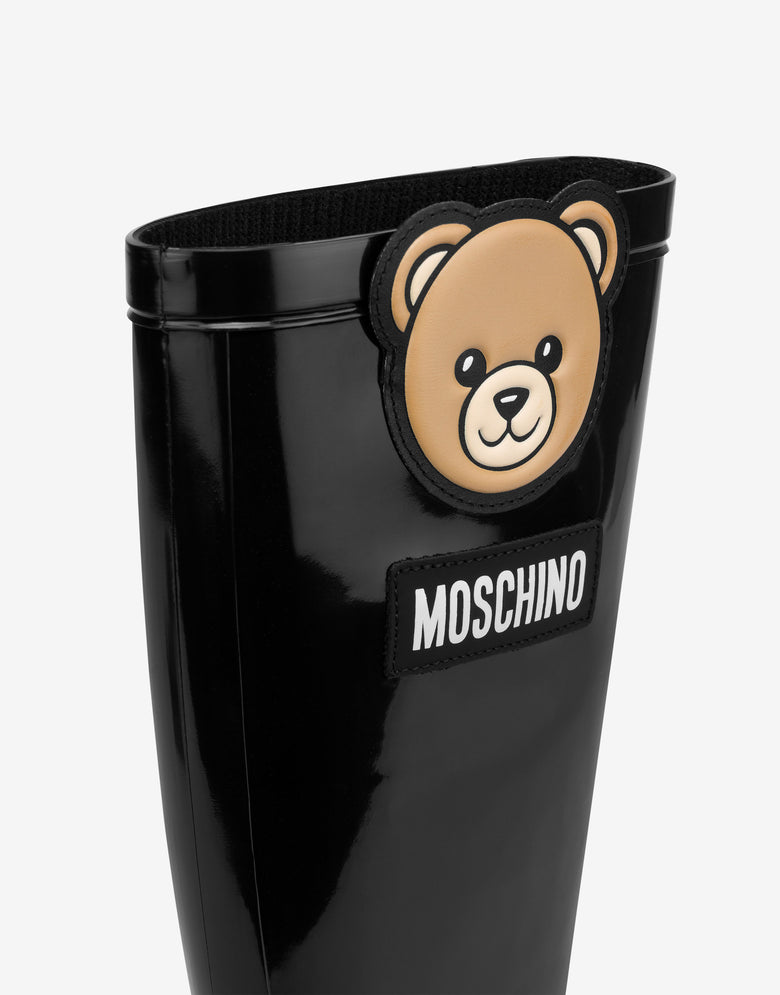 PVC rain boots Black Moschino 3