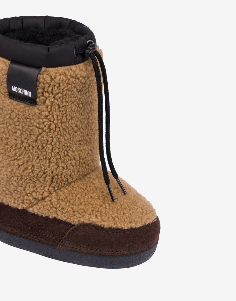 Soft fabric snow boots Brown Moschino 3