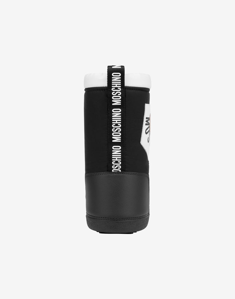 Moschino Teddybär Schneestiefel aus Nylon Schwarz Moschino 2