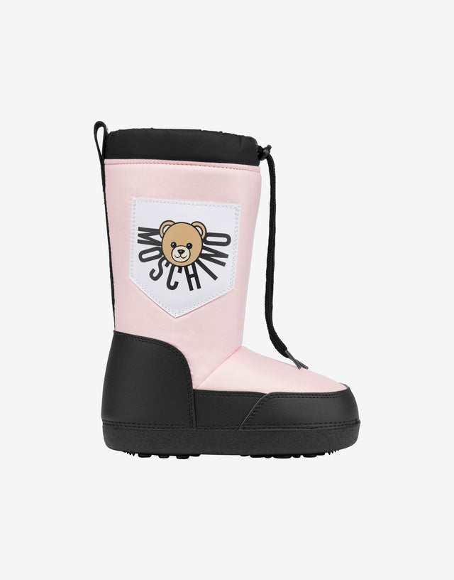 Moschino Teddybär Schneestiefel aus Nylon Pink Moschino 1