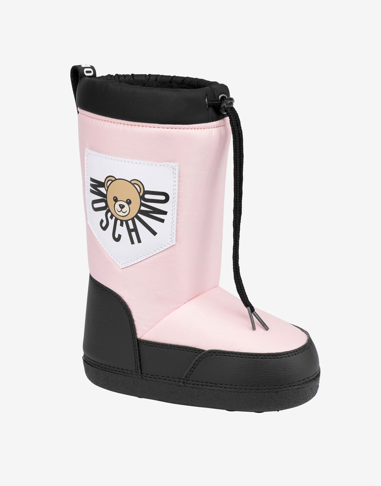 Moschino Teddybär Schneestiefel aus Nylon Pink Moschino 3