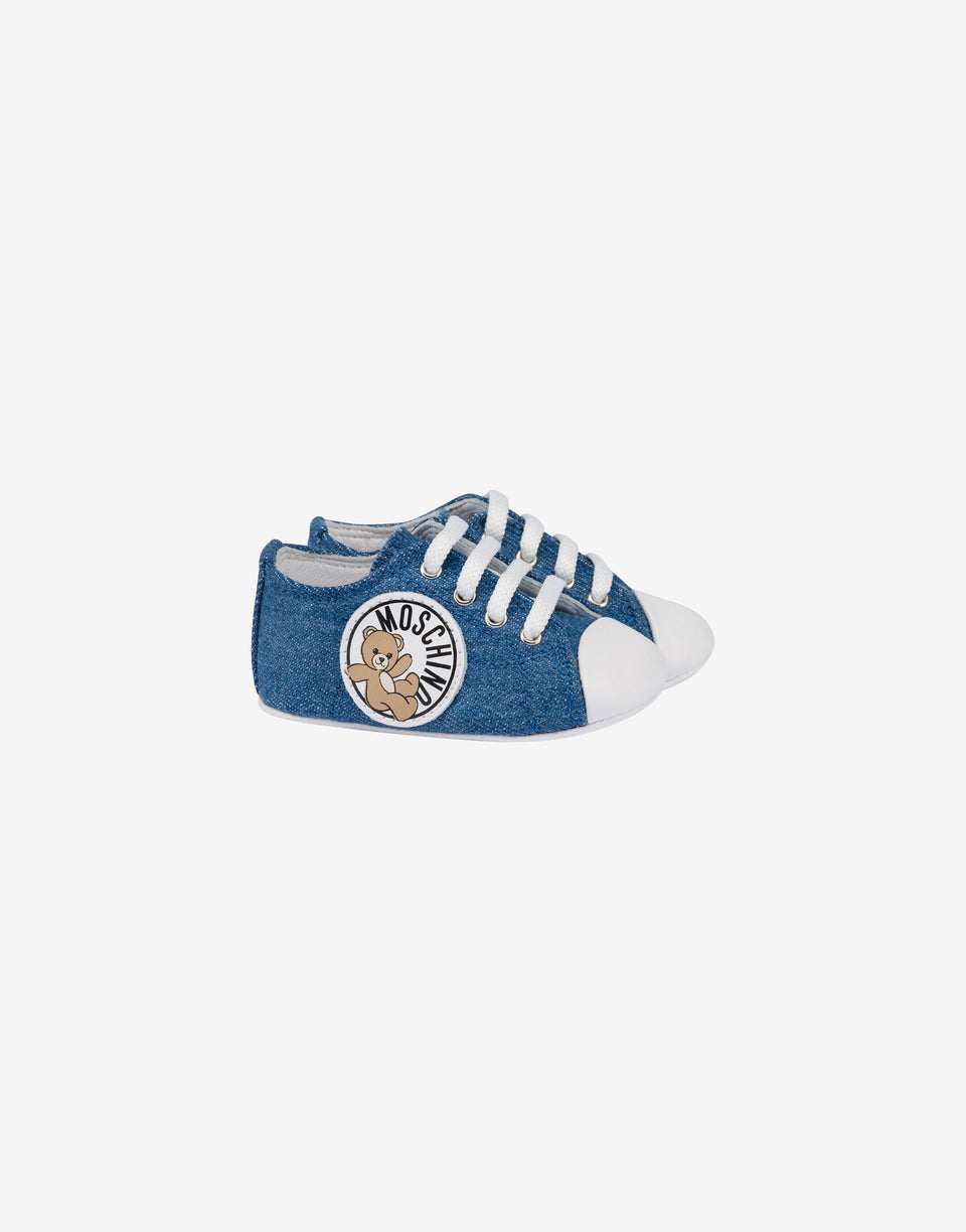 Moschino Teddy Bear Denim Sneakers Light blue Moschino 0