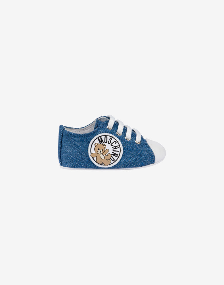 Moschino Teddy Bear Denim Sneakers Light blue Moschino 1