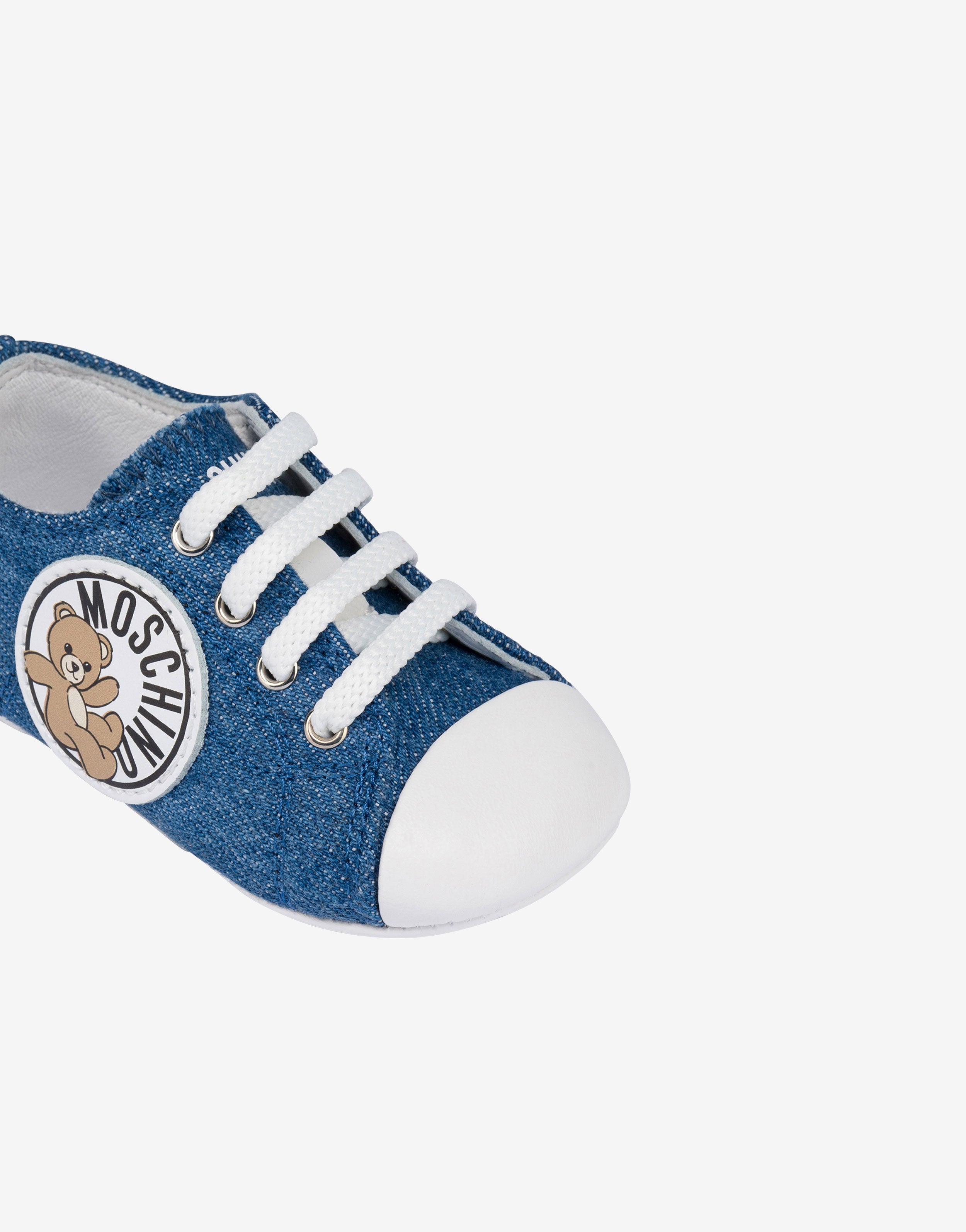 Moschino Teddy Bear Denim Sneakers | Moschino
