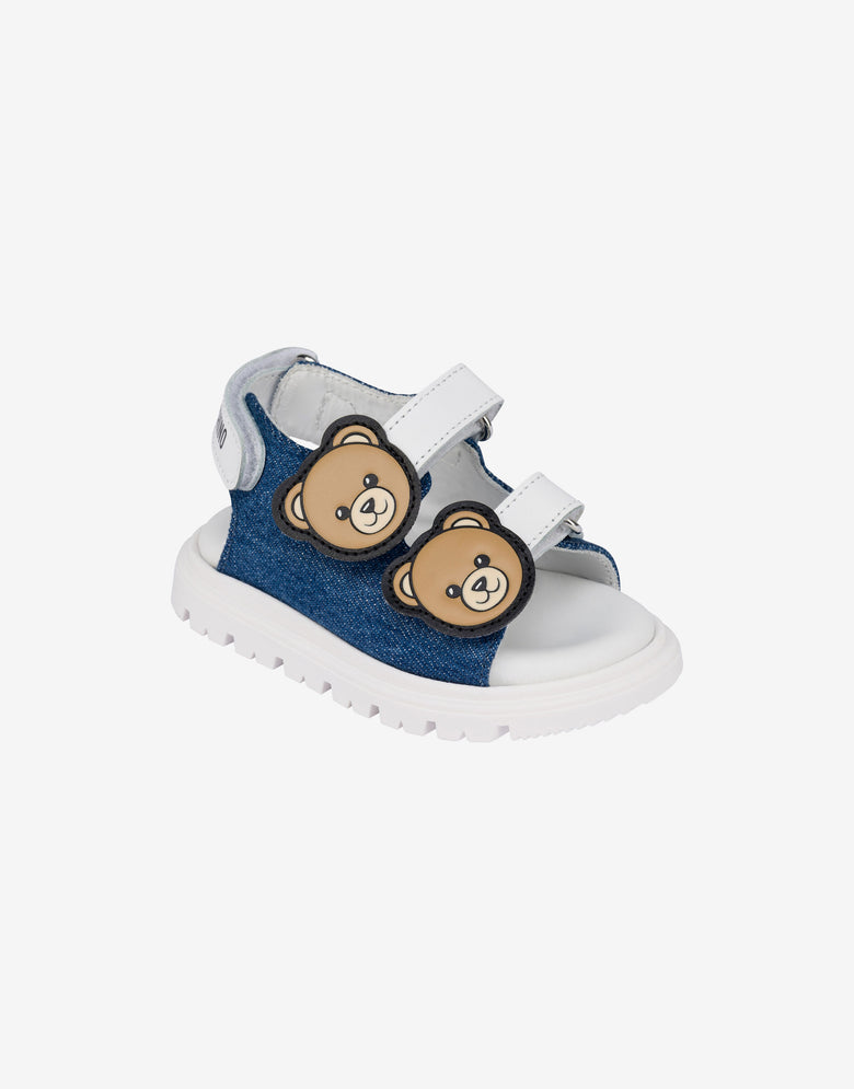 Moschino Teddy Bear 牛仔布凉鞋 蓝色牛仔布 Moschino 3