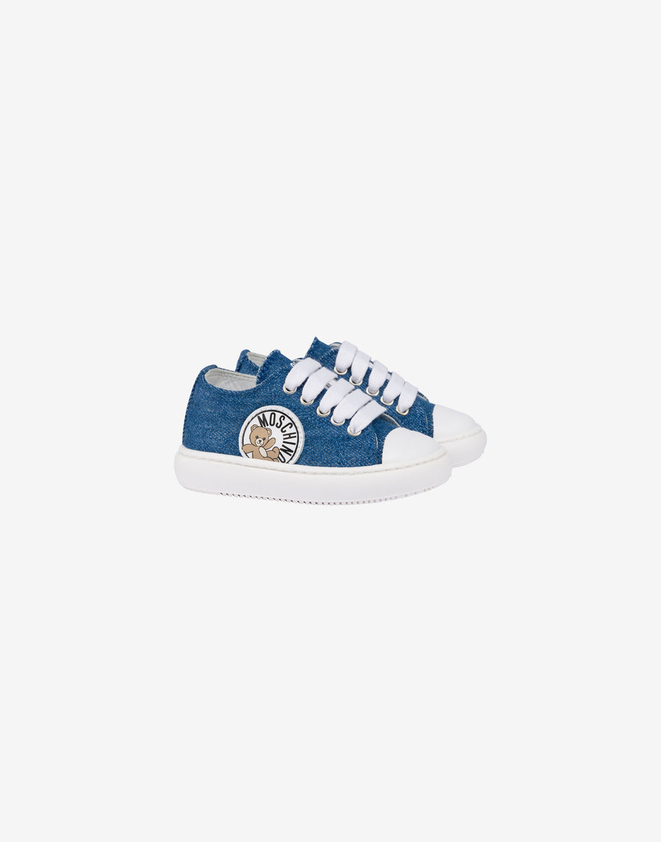 Moschino Teddy Bear Denim Sneakers Blue Moschino 0