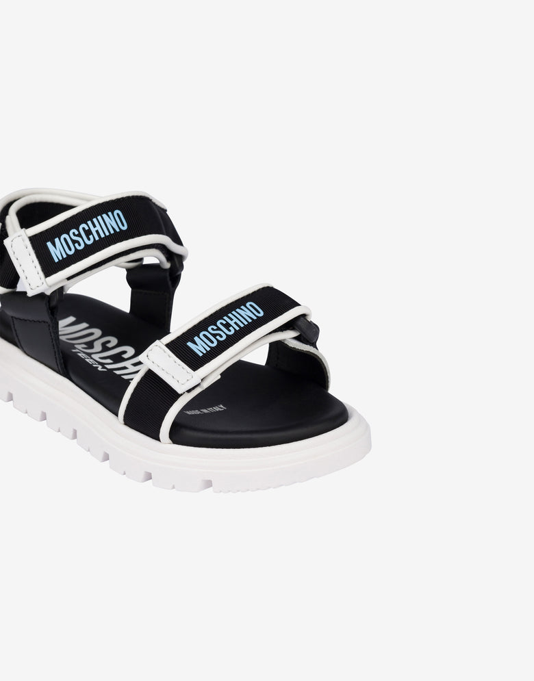 Sports sandals with logo Black Moschino 3