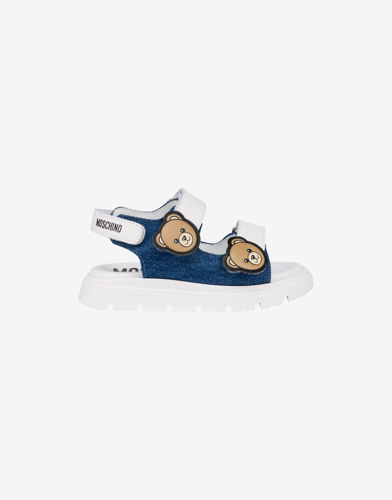 Moschino Teddy Bear Denim Sandals Blue Moschino 1