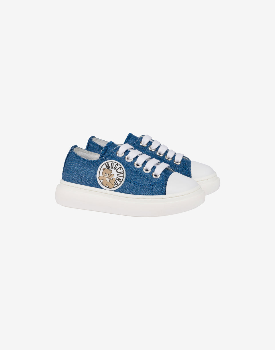 Moschino Teddy Bear Denim Sneakers Blue Moschino 0
