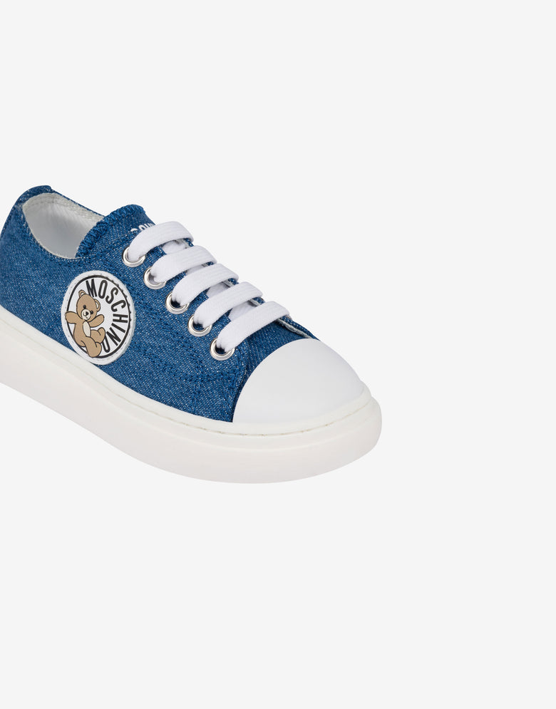 Moschino Teddy Bear Denim Sneakers Blue Moschino 3