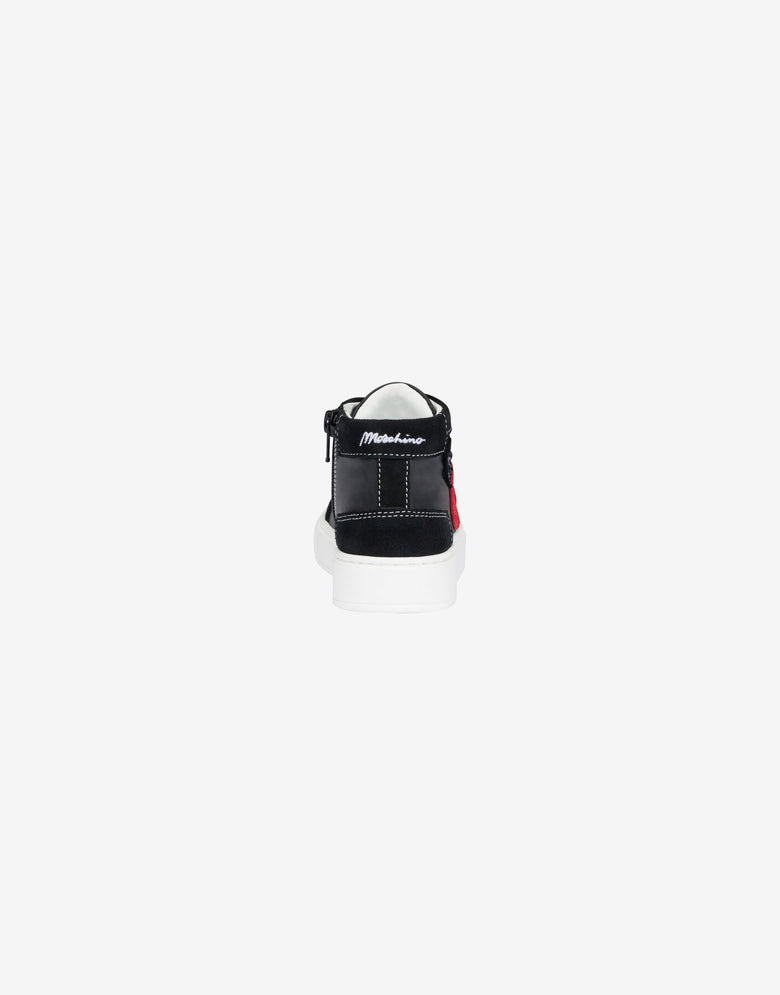 Sneakers in vitello e suede Nero Moschino 2
