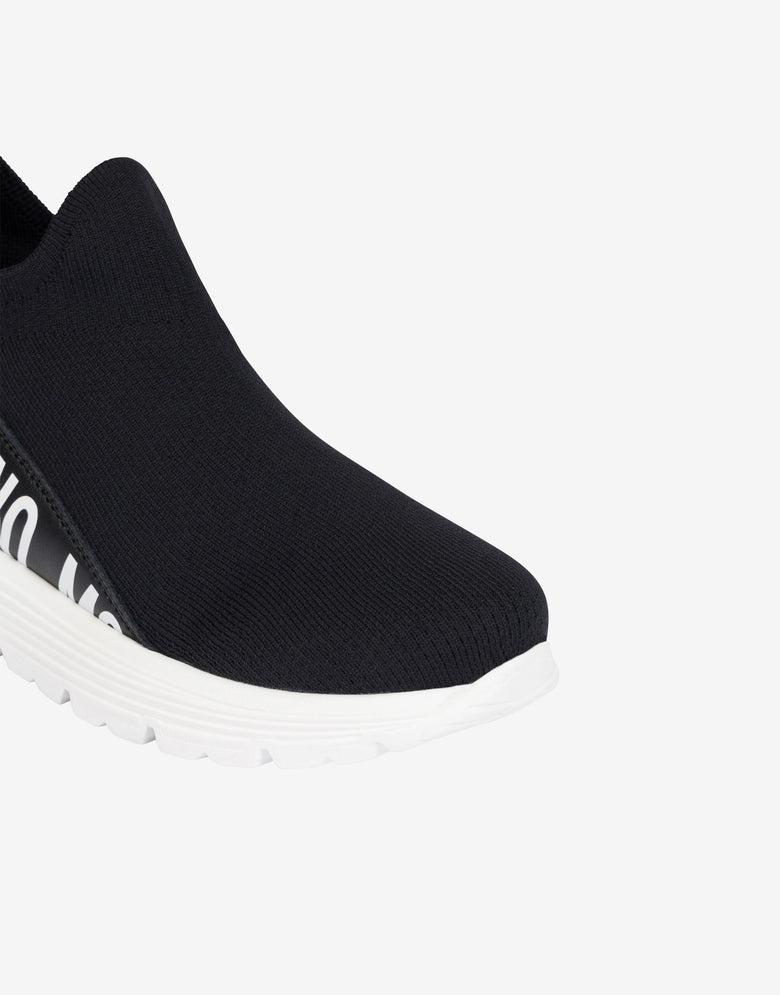 Baskets-chaussettes avec un logo géant Noir Moschino 3