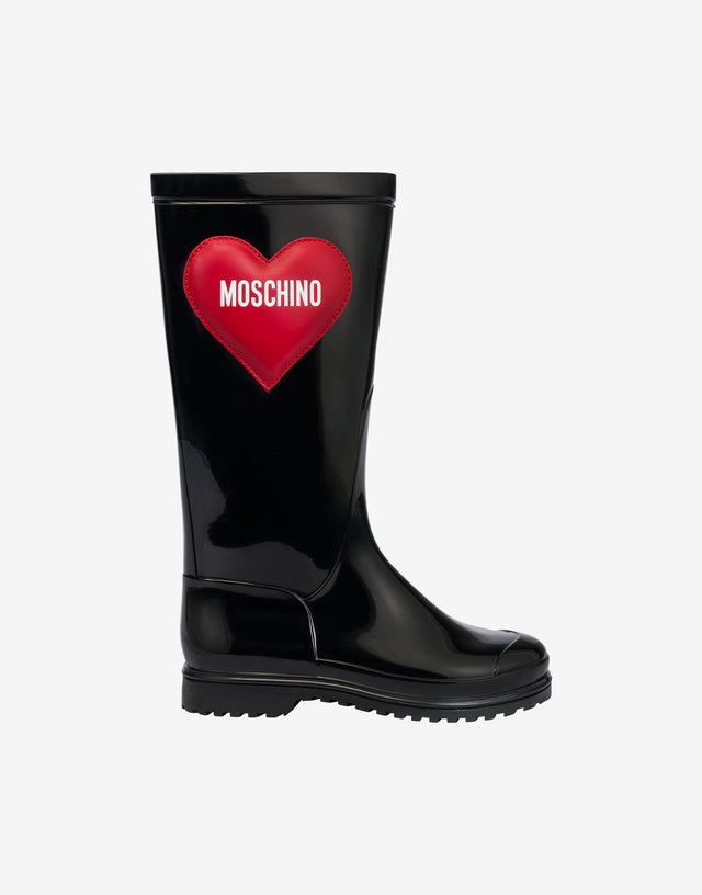 PVC Rain Boots Black Moschino 1