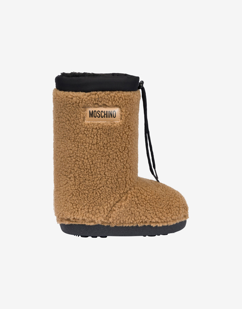 Botas de neve em tecido macio Beige Moschino 1