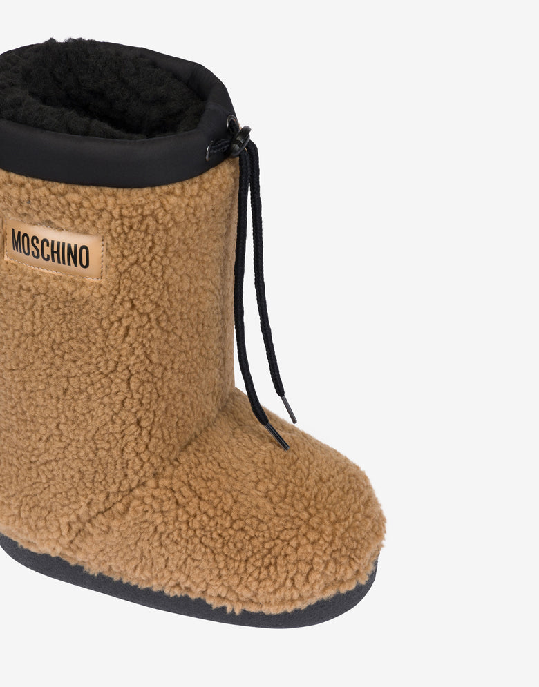 Botas de neve em tecido macio Beige Moschino 3