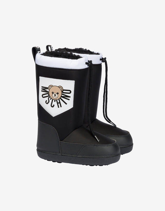 Moschino Teddy Bear Nylon Snow Boots White Moschino 0