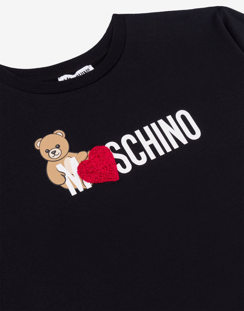 モスキーノのテディベア柄コットンジャージー製マキシTシャツ  Moschino 2