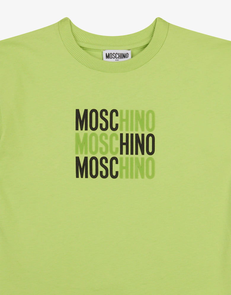 Camiseta maxi estampada de jersey de algodón  Moschino 2
