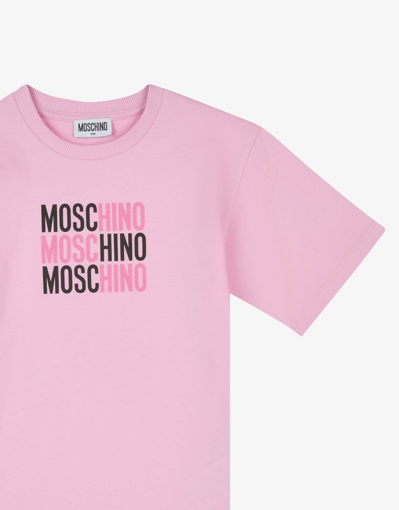印花棉质针织宽松T恤 粉红色 Moschino 2