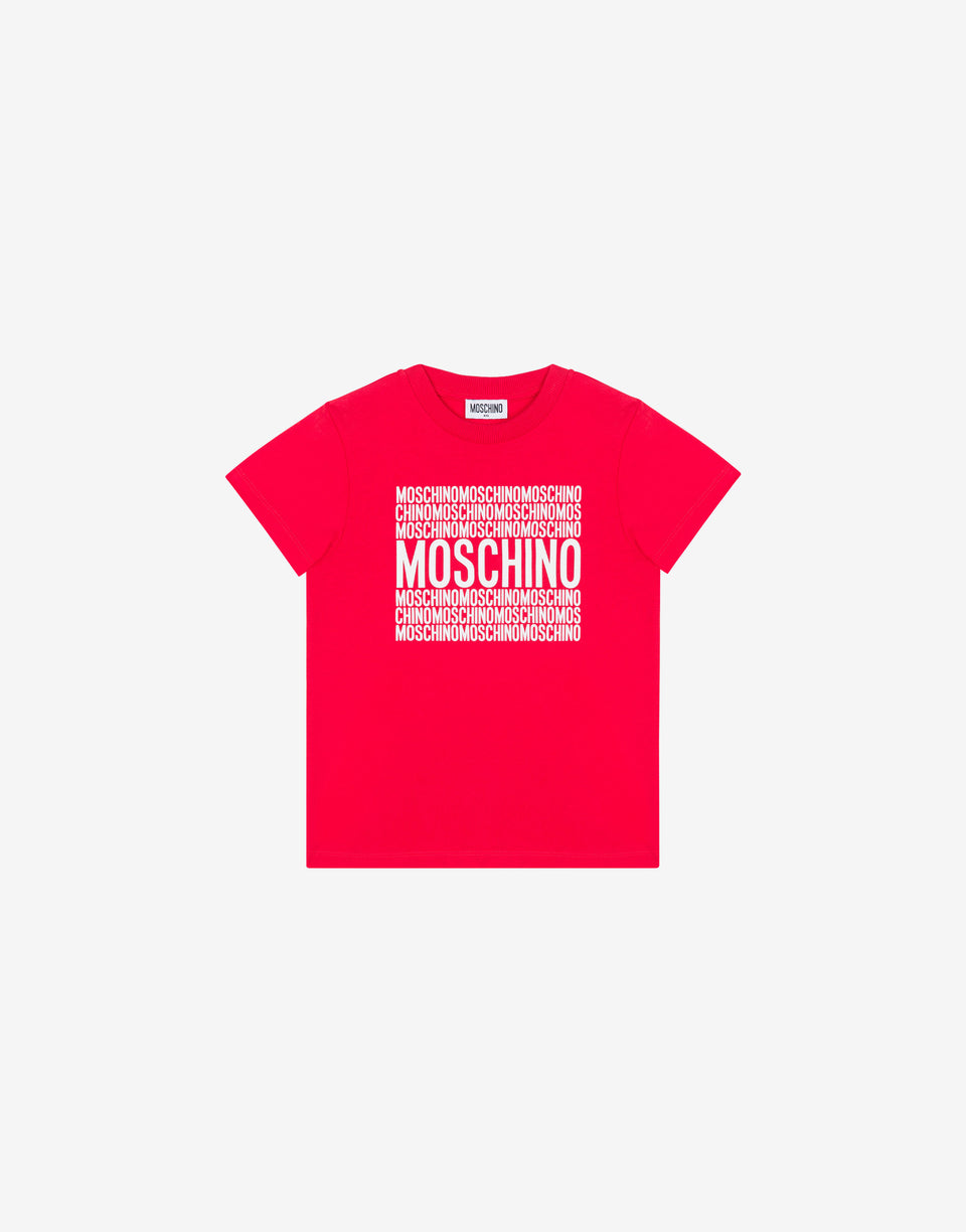 Jersey T-shirt Logo Print Red Moschino 0