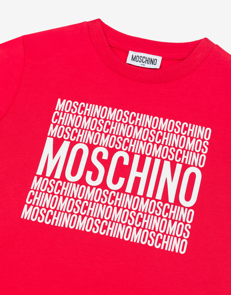 Jersey T-shirt Logo Print Red Moschino 2