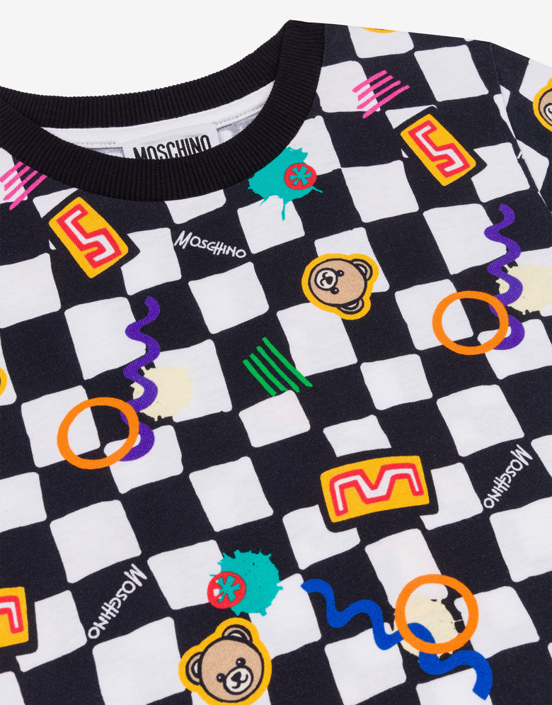 プリント入りコットンジャージーTシャツ ブラック Moschino 2