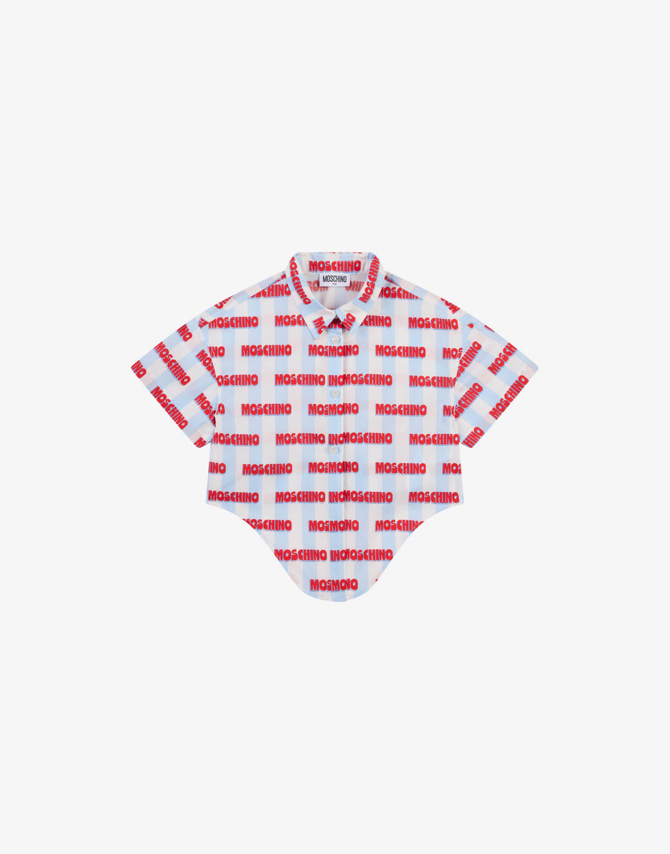 条纹棉府绸短款衬衫  Moschino 0