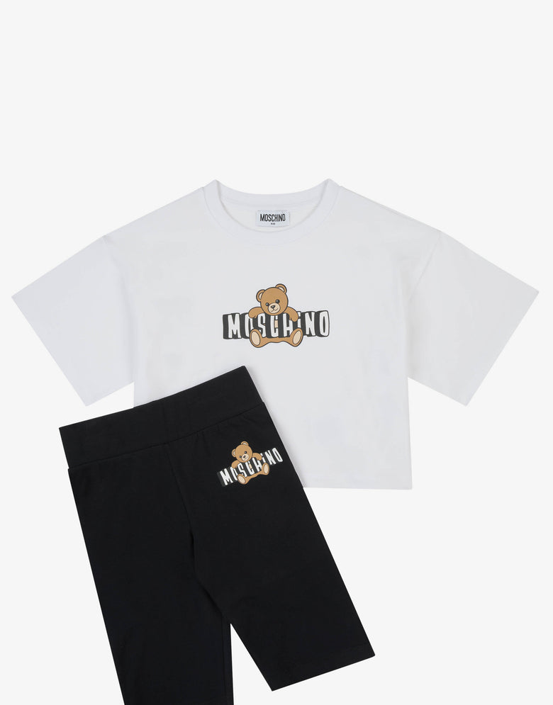 Moschino泰迪熊棉质针织T恤与短裤套装  Moschino 2