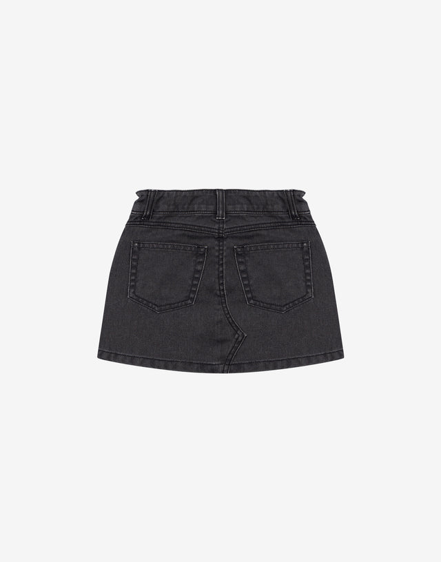 Minirock aus Baumwoll-Gabardine Teddy Bear Schwarz Moschino 1