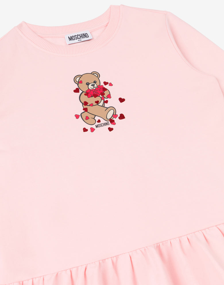 Abito in jersey di cotone Moschino Teddy Bear Rosa Moschino 2