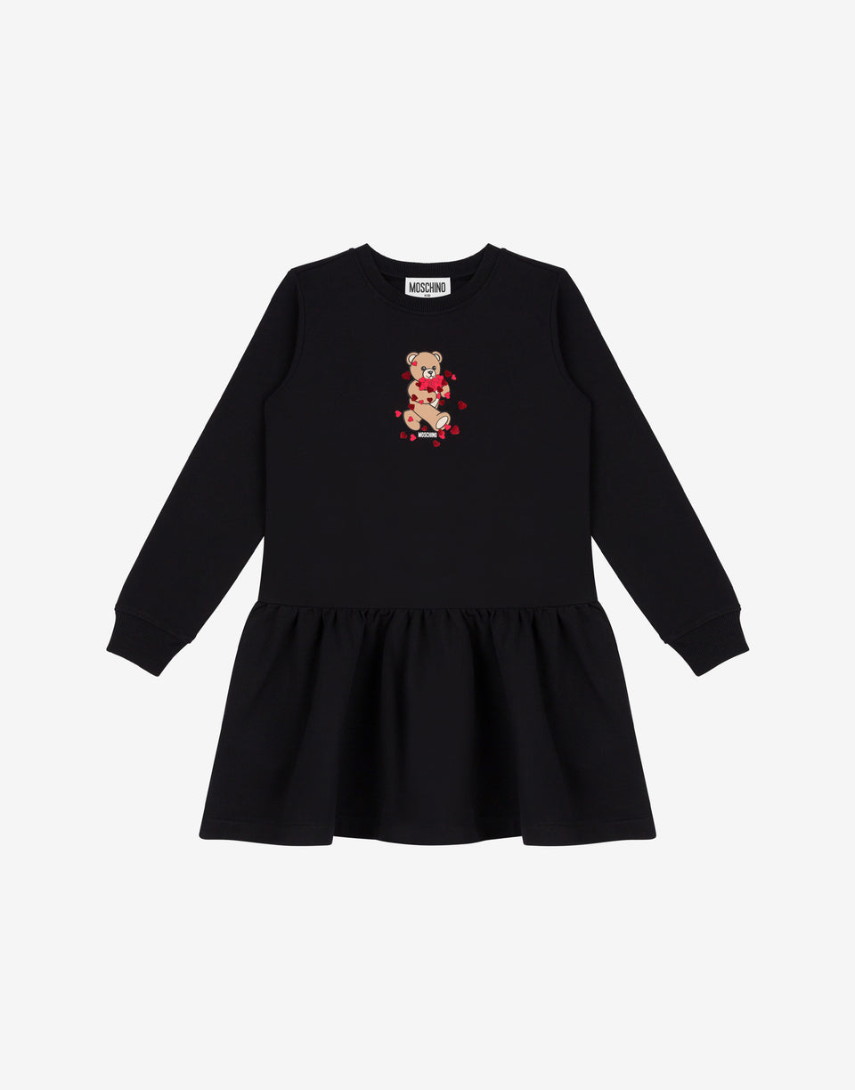 Abito in jersey di cotone Moschino Teddy Bear Nero Moschino 0